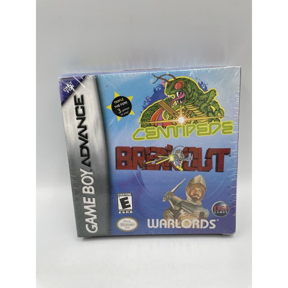 Breakout/Centipede/Warlords - Nintendo Game Boy Advance New Sealed GBA